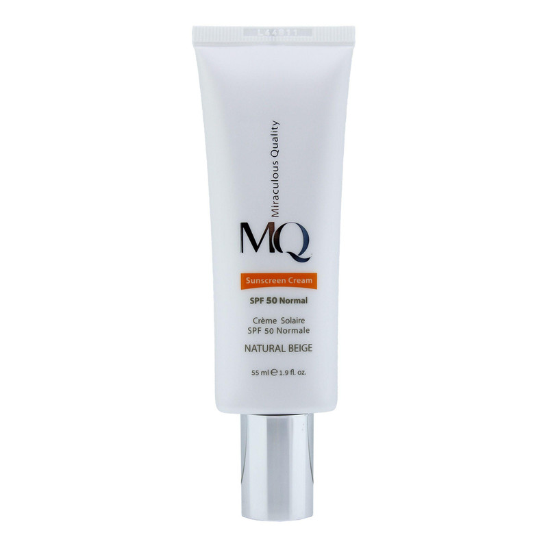 کرم ضدآفتاب رنگی ام کیو مدل NATURAL BEIGE-Normal، حجم 55 میلی‌لیتر