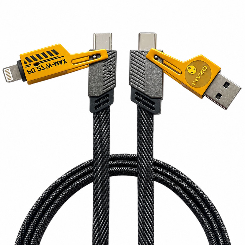 کابل تبدیل USB/USB-C به لایتنینگ/USB-C اوزاکی مدل 65w-TurboFast طول 1 متر