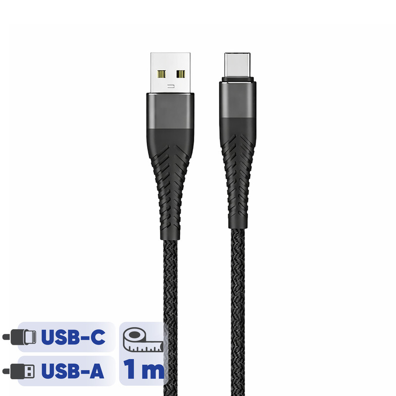 کابل شارژ USB به USB-C  آروین مدل CA-01V طول 1 متر