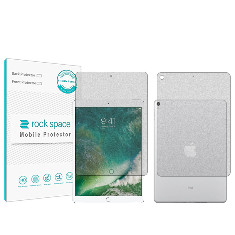 محافظ صفحه نمایش مات راک اسپیس مدل HyMTT مناسب برای تبلت اپل iPad 9.7 (2017) به همراه محافظ پشت تبلت