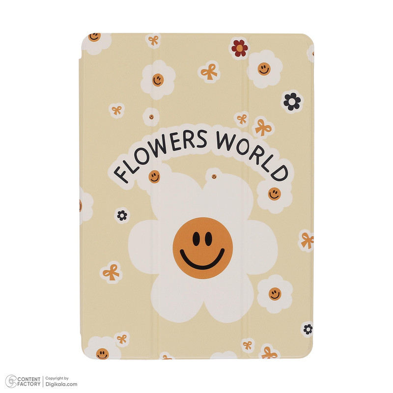 کیف کلاسوری دی کیس مدل Flowers مناسب برای تبلت سامسونگ Galaxy Tab S9 FE-10.9 Inch