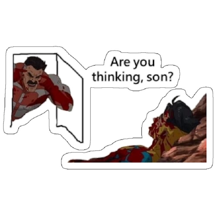 استیکر لپ تاپ مدل Funny INVINCIBLE Omni Man Supervillain