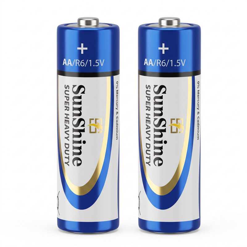 باتری قلمی سانشاین مدل super heavy duty بسته ۲ عددی