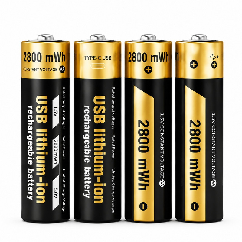 باتری قلمی قابل شارژ اسمارت چیپس کد1 USB-C بسته 4 عددی