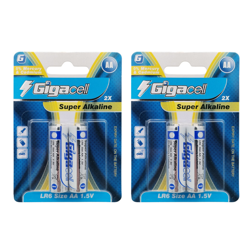 باتری قلمی گیگاسل مدل Super Alkaline LR6 بسته 4 عددی