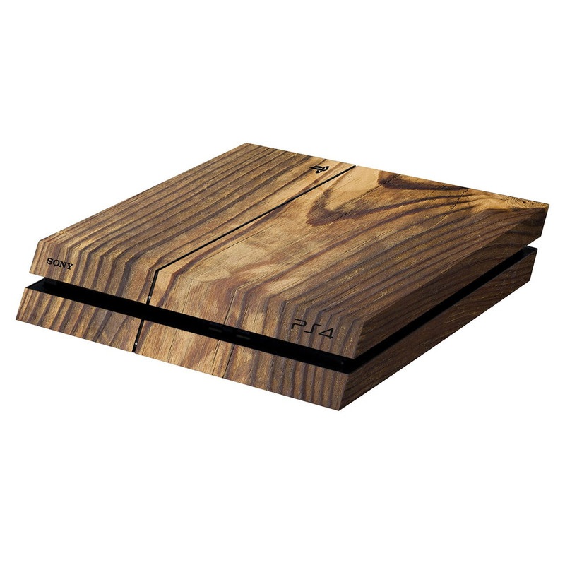 برچسب افقی پلی استیشن 4 ونسونی طرح Real Wood
