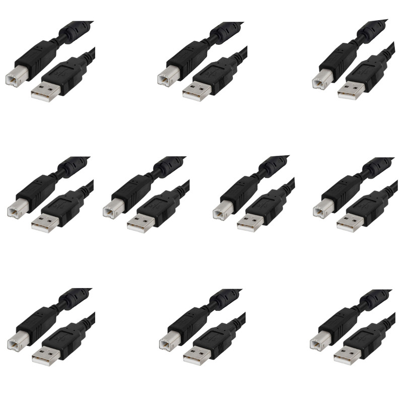 کابل USB پرینتر مدل HighSpeed طول 1.5 متر بسته 10 عددی