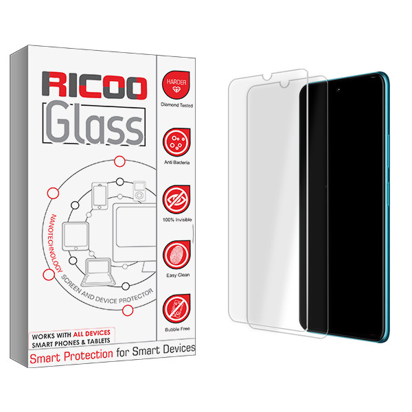 محافظ صفحه نمایش ریکو مدل Ricoo Glass MIX01 مناسب برای گوشی موبایل شیائومی Redmi Note 10 Pro بسته دو عددی