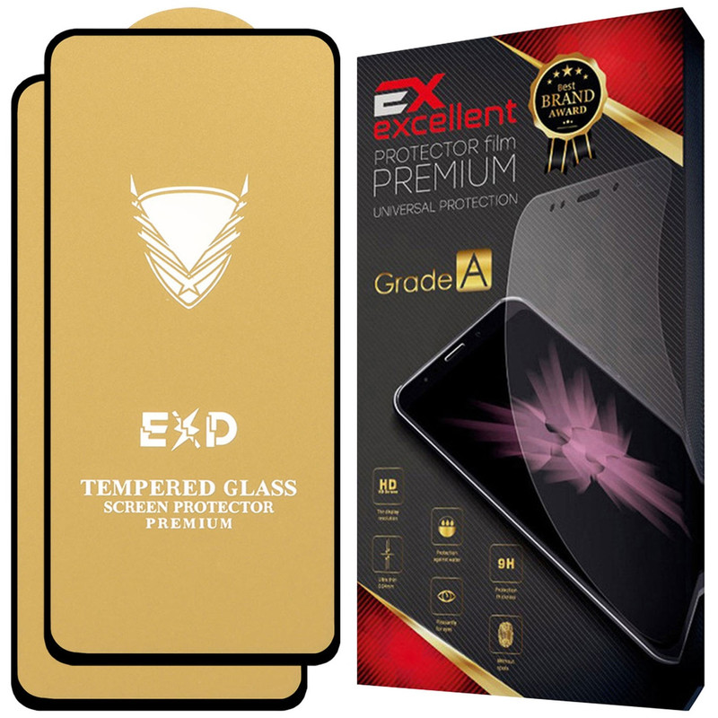 محافظ صفحه نمایش شیشه ای ایکس اکسلنت گلس مدل XOG Gold مناسب برای گوشی موبایل شیائومی Poco M7 5G بسته دو عددی