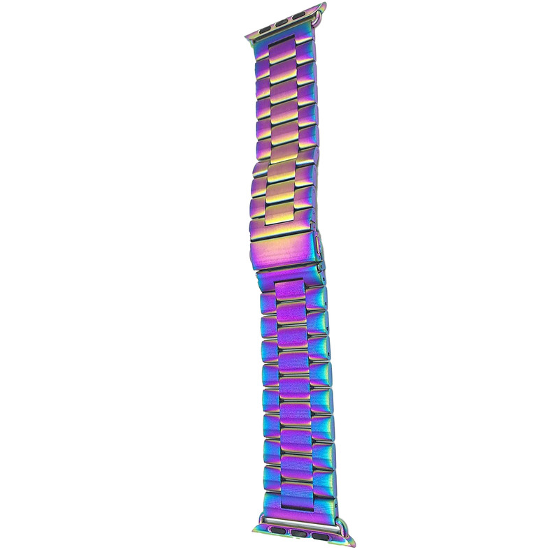 بند گوف مدل Stainless 3Bead colorful مناسب برای اپل واچ Ultra 49mm