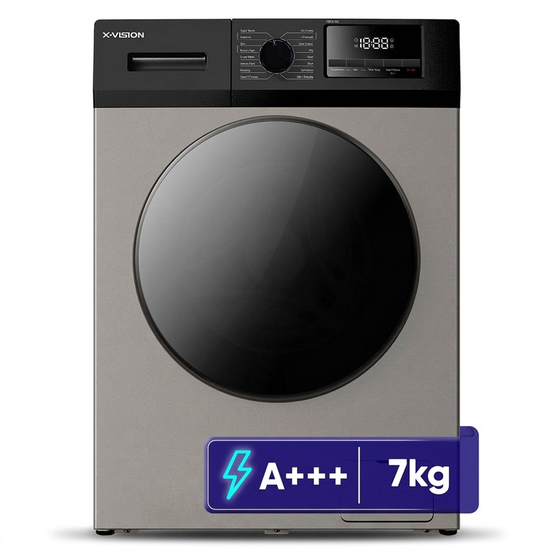 ماشین لباسشویی 7 اتوماتیک ایکس ویژن مدل TG72-BW/BS