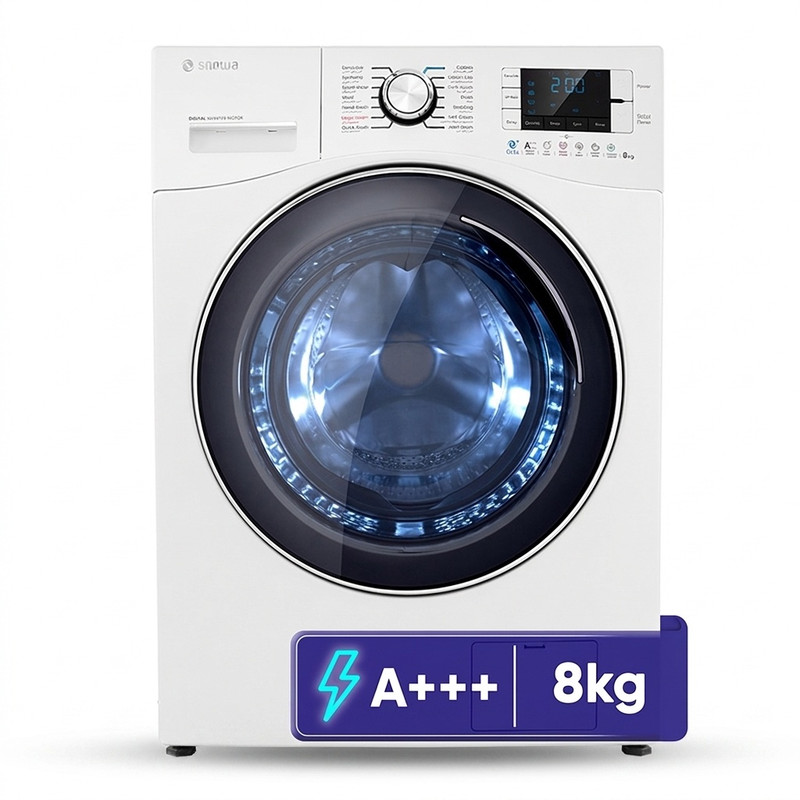 ماشین لباسشویی 8 کیلوگرم اتوماتیک اسنوا مدل SWM-D80S
