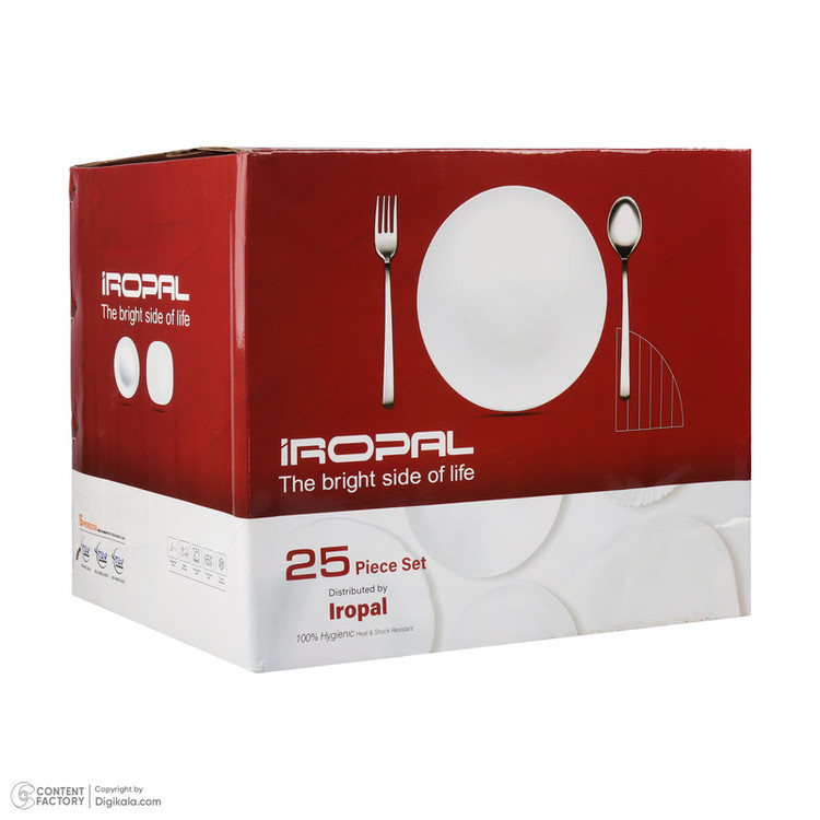 سرویس غذاخوری اوپال 25 پارچه 6 نفره آیروپال مدل پیچ ورژن 4
