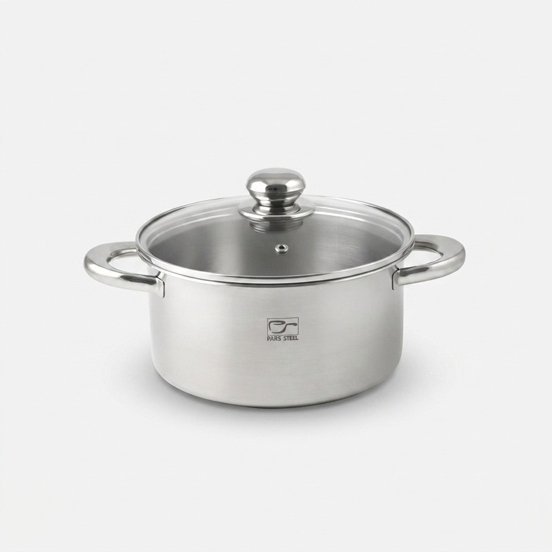 قابلمه پارس استیل مدل کف سه لایه کد 220 سایز 22