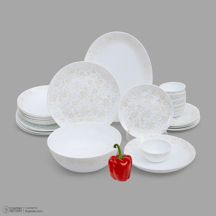 سرویس غذاخوری اوپال 26 پارچه 6 نفره دینو مدل ورژن 2 کد 26012