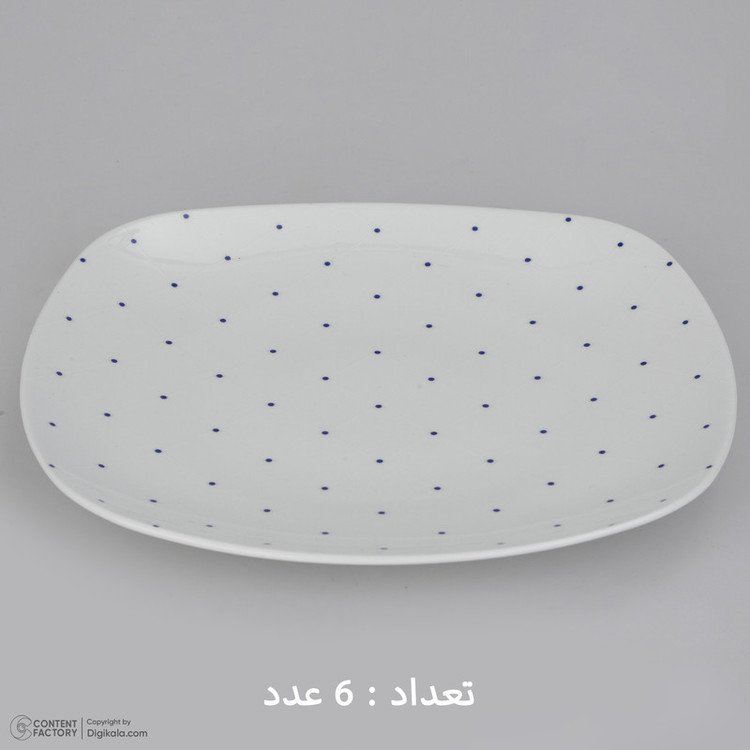 سرویس غذاخوری 27 پارچه 6 نفر چینی زرین ایران مدل کواترو ورنیکا درجه عالی