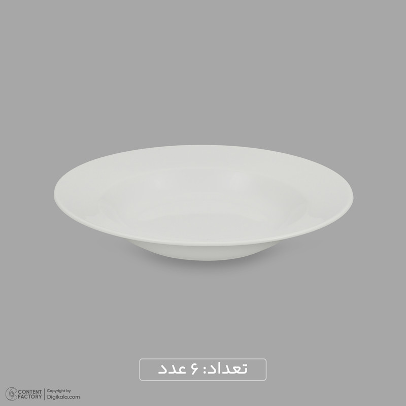 سرویس غذاخوری چینی 25 پارچه 6 نفره مقصود مدل دایره کد 001