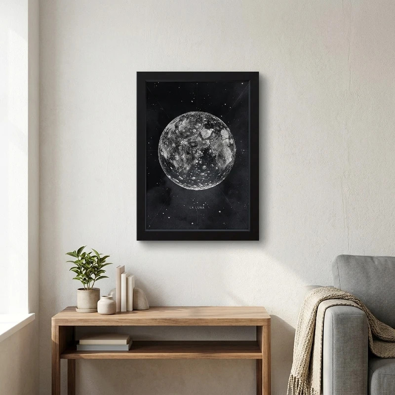 تابلو مدل مینیمال ماه Moon کد S1436-b