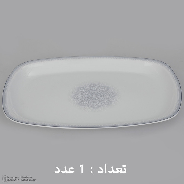 سرویس غذاخوری 27 پارچه چینی زرین ایران سری کواترو مدل ادلین درجه عالی