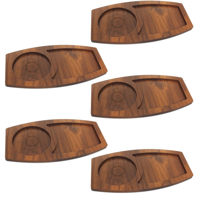 تخته سرو دکوماتوس مدل رز کد ZL2 از جنس MDF، قطر 9 میلیمتر، مناسب سرو قهوه و چای همراه کیک و شیرینی، شستشو با دست، بسته 5 عددی