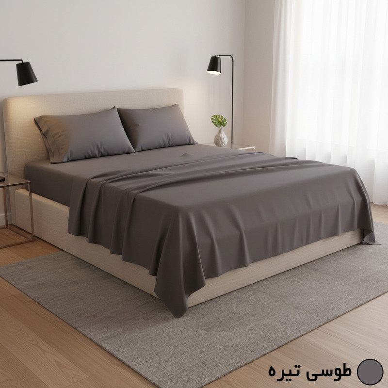 سرویس ملحفه 2 نفره 4 تکه مانیکاهوم مدل simple plus