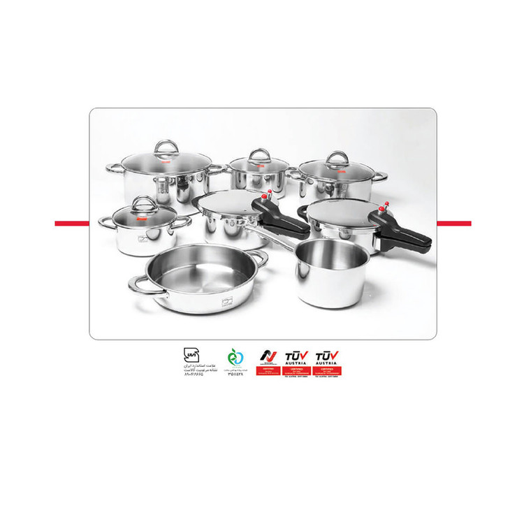 زودپز دوقلو پارس استیل مدل کف سه لایه گنجایش 6 و 4.5 ليتر