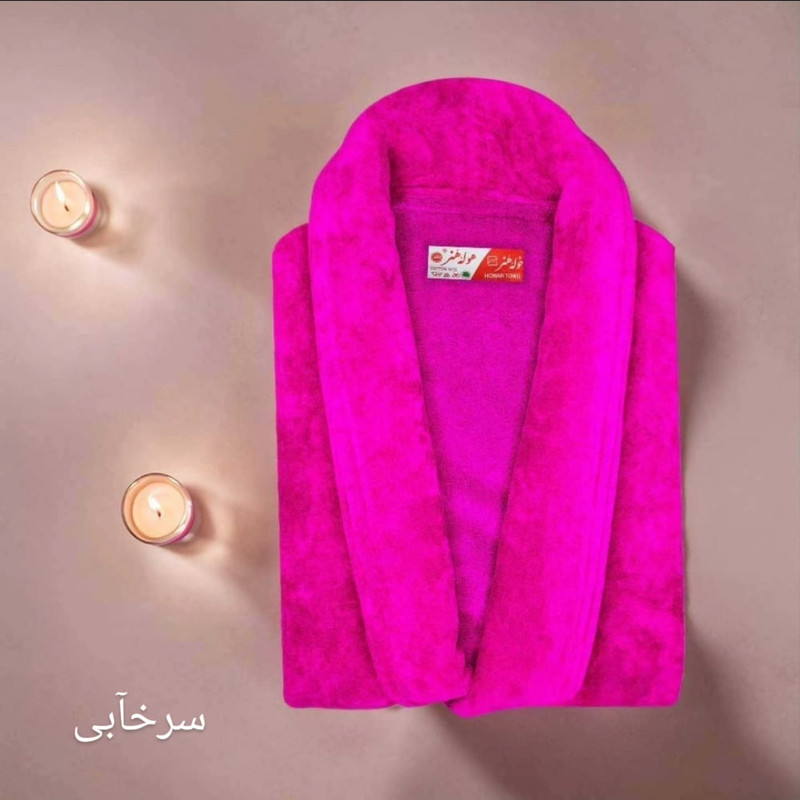 حوله پالتویی حوله هنر مدل تن پوش طرح ساده کد 02 سایز 125