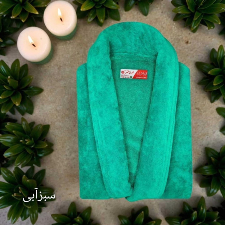 حوله پالتویی حوله هنر مدل تن پوش طرح ساده کد 02 سایز 125