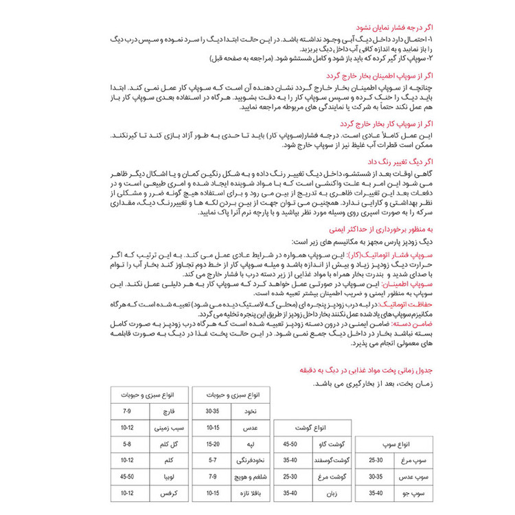 زودپز پارس استیل مدل کف سه لایه گنجایش 6 ليتر