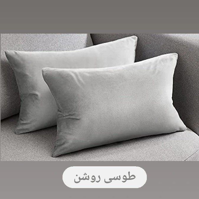 رو بالشتی ملولِی مدل مخمل بسته 2 عددی