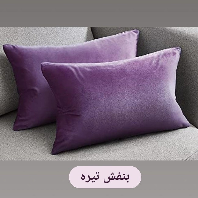 رو بالشتی ملولِی مدل مخمل بسته 2 عددی