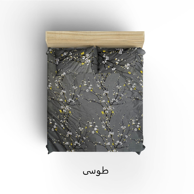 سرویس ملحفه کوکو جم مدل دیجی گل یخ دو نفره سه تکه