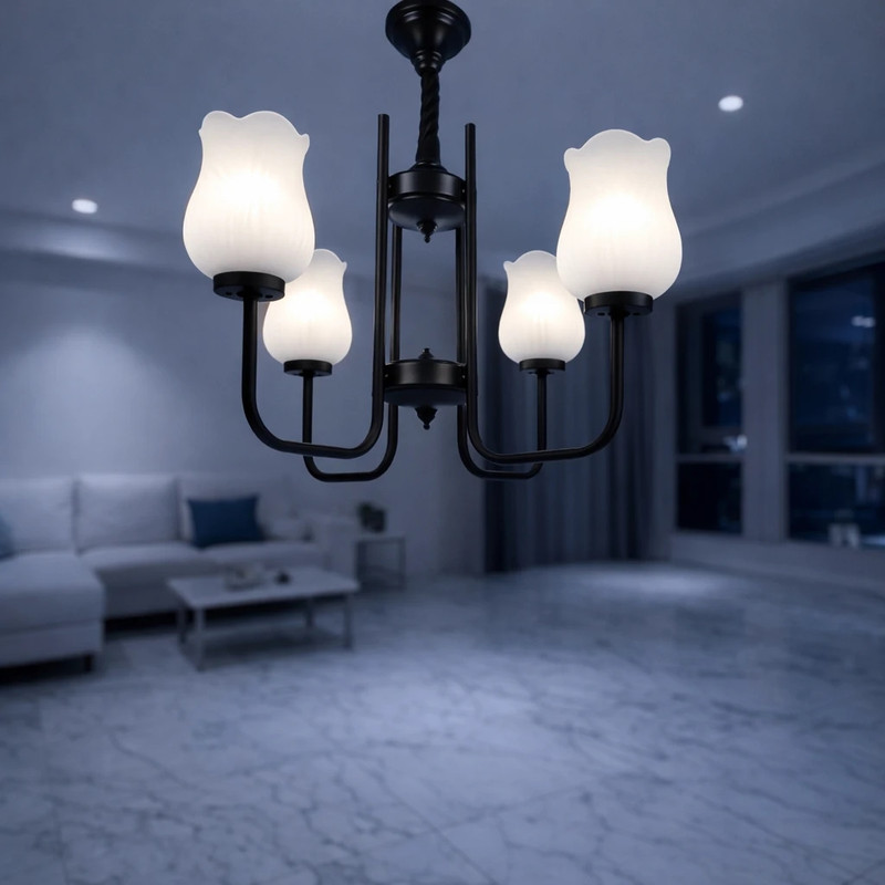 لوستر 4 شعله شاهان تک مدل 4L.SAR