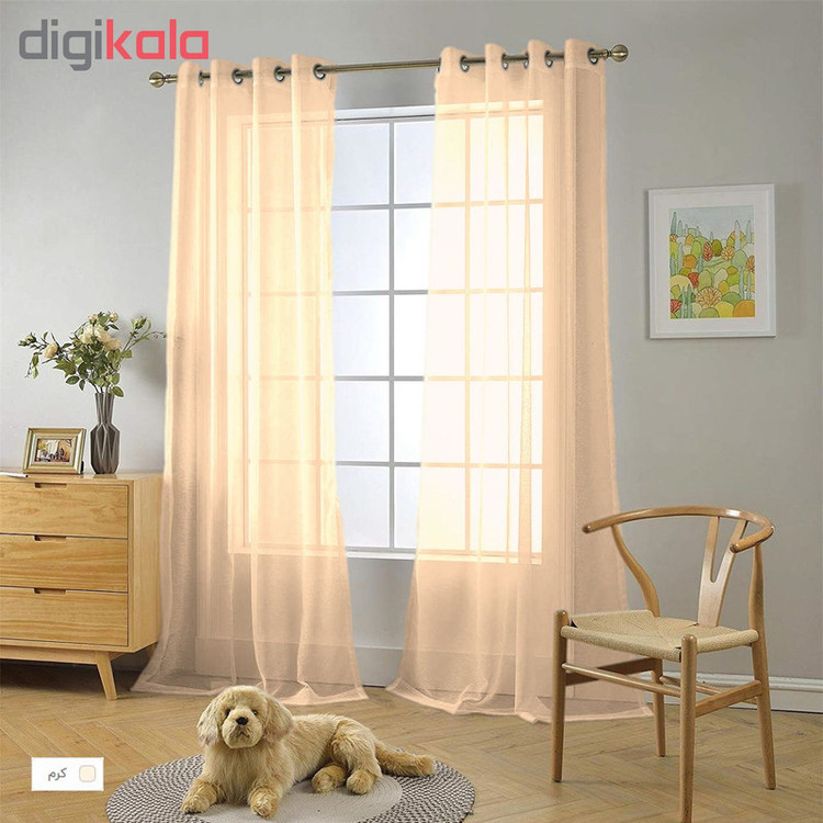 پرده مدل حریر N110 سایز 280×150 سانتی متر