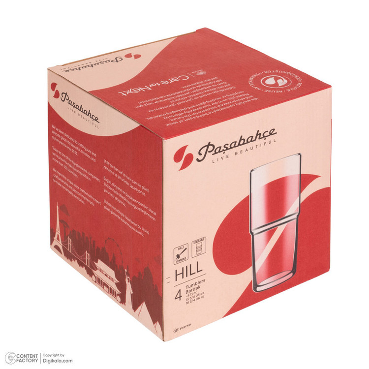 لیوان پاشاباغچه مدل HILL 420210 بسته 4 عددی