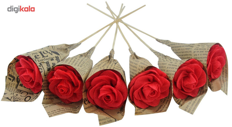 گل مصنوعی کوه شاپ مدل گل کاغذی هدی کد D139 - A029 مجموعه 12 عددی