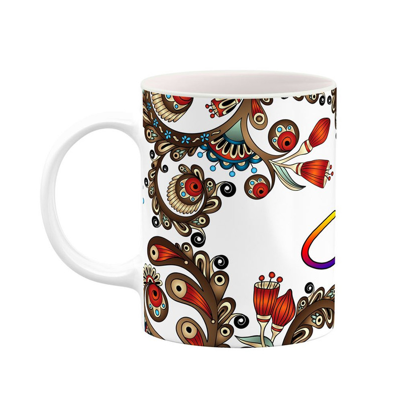 ماگ کاکتی مدل اسم سورن طرح سنتی گل و بته کد mgh45673