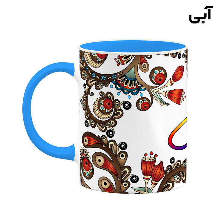 ماگ کاکتی مدل اسم سورن طرح سنتی گل و بته کد mgh45673