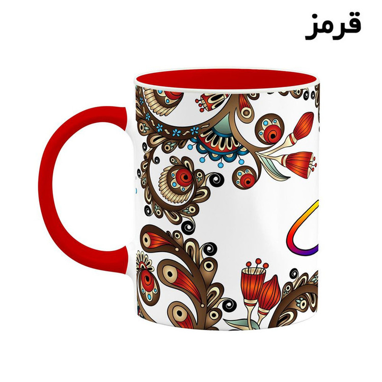 ماگ کاکتی مدل اسم سورن طرح سنتی گل و بته کد mgh45673