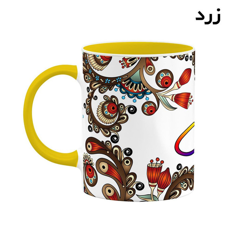 ماگ کاکتی مدل اسم سورن طرح سنتی گل و بته کد mgh45673