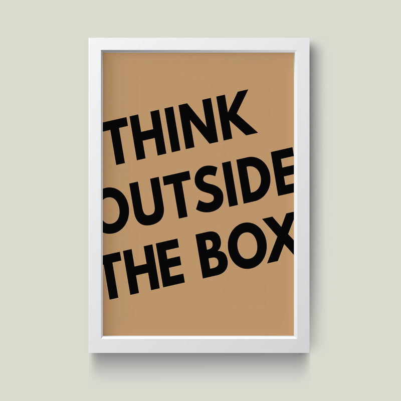 تابلو مدل انگیزشی Think outside the box کدm2626-w