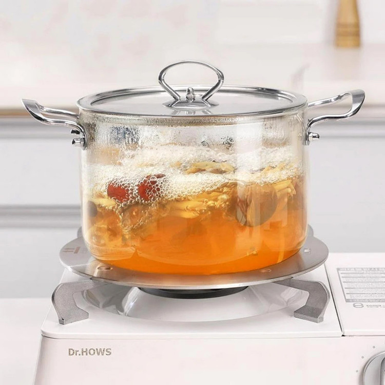 قابلمه پیرکس مدل شعله مستقیم دسته استیل کد 3.5L سایز 20