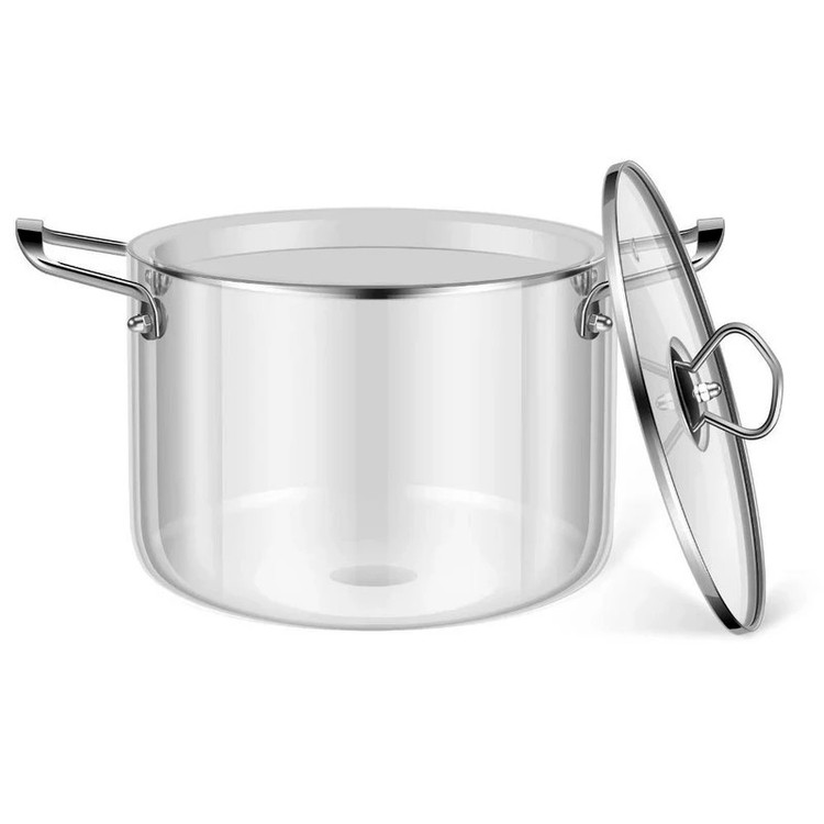 قابلمه پیرکس مدل شعله مستقیم دسته استیل کد 3.5L سایز 20