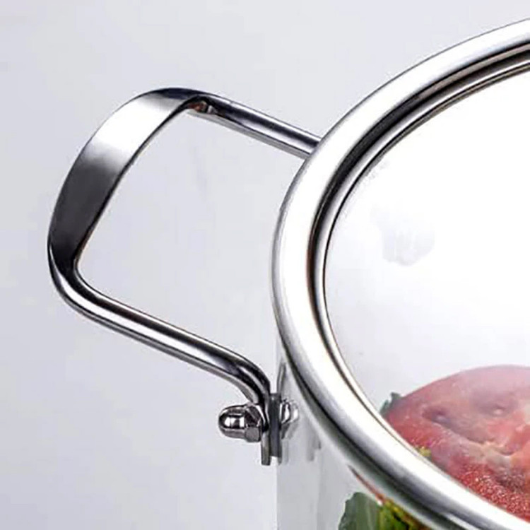 قابلمه پیرکس مدل شعله مستقیم دسته استیل کد 3.5L سایز 20