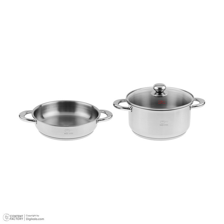 سرویس تابه و قابلمه 3 پارچه پارس استیل مدل فلزی کد 2424