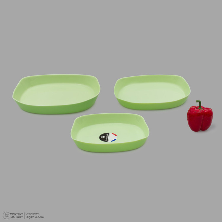 ظرف پخت گلدن اپال مدل Rectangle مجموعه سه عددی