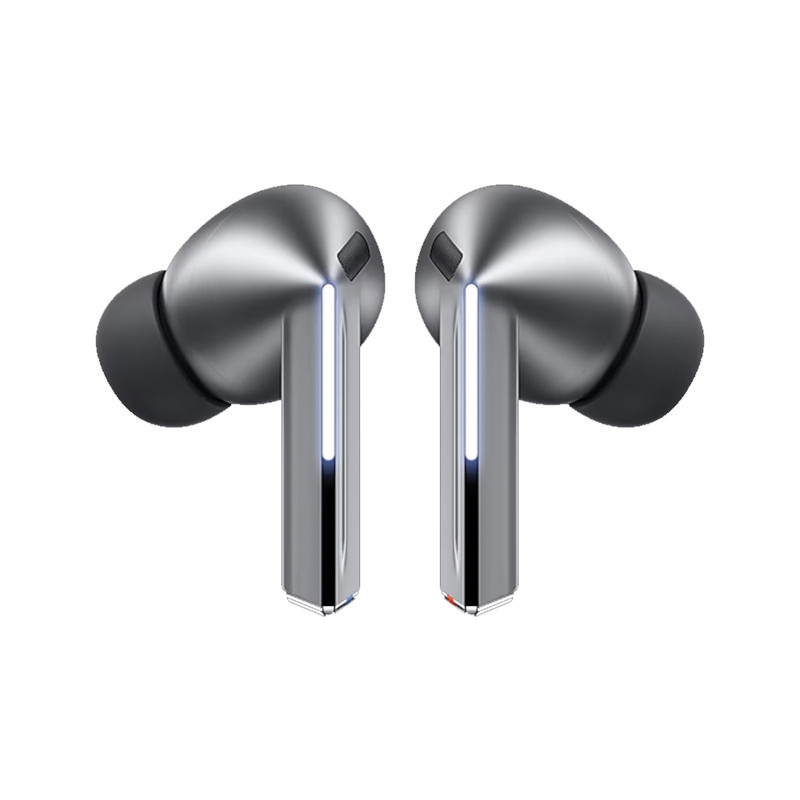 هدفون بلوتوثی سامسونگ مدل Galaxy Buds3 Pro دارای نویز کنسلینگ فعال (ANC)، درگاه شارژ USB Type-C، شارژ بی سیم، با قابلیت اتصال به چند دستگاه، پشتیبانی از فرمان لمسی، پشتیبانی از دستیار صوتی، مقاوم در برابر آب