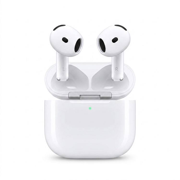 هدفون بلوتوثی اپل مدل AirPods 4 فاقد قابلیت نویز کنسلینگ، درگاه شارژ USB Type-C، شارژ بی سیم، با قابلیت اتصال به چند دستگاه، پشتیبانی از فرمان لمسی، نشانگر LED، پشتیبانی از دستیار صوتی، مقاوم در برابر آب