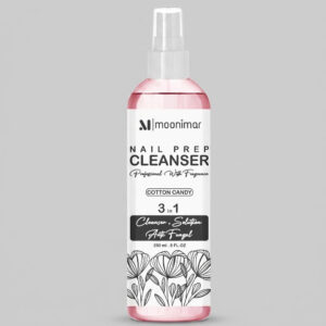 کلینزر کاشت ناخن مونیمار مدل cotton candy حجم 250 میلی لیتر