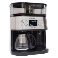 چای و قهوه‌ساز بویانت مدل Stylish Plus، با فیلتر استیل ضد زنگ، دارای تایمر، صفحه گرم نگهدارنده قهوه و عیب‌یابی خودکار